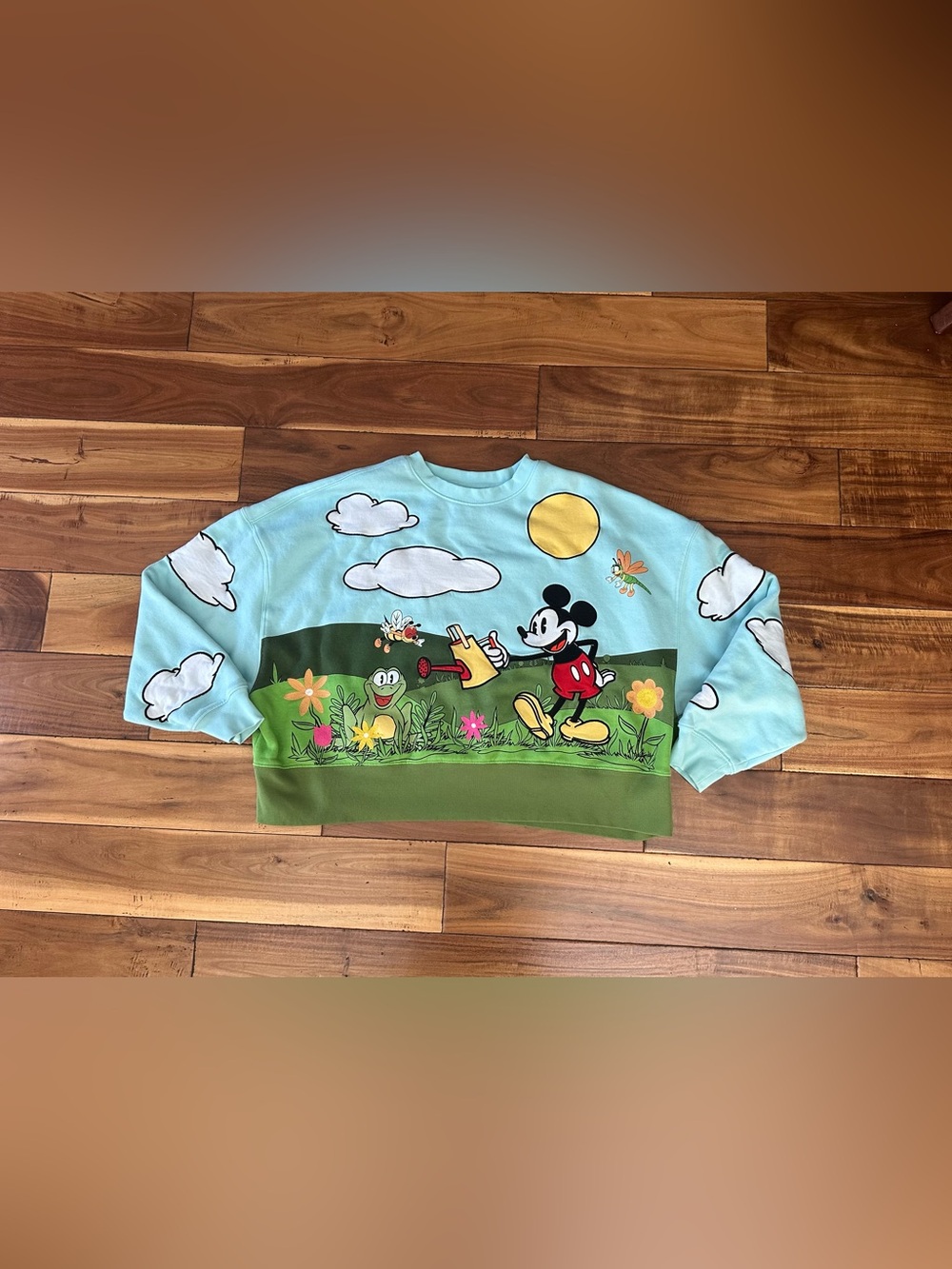 Disney Mickey Mouse Crewneck Sweatshirt Cartoon Graphic Size M